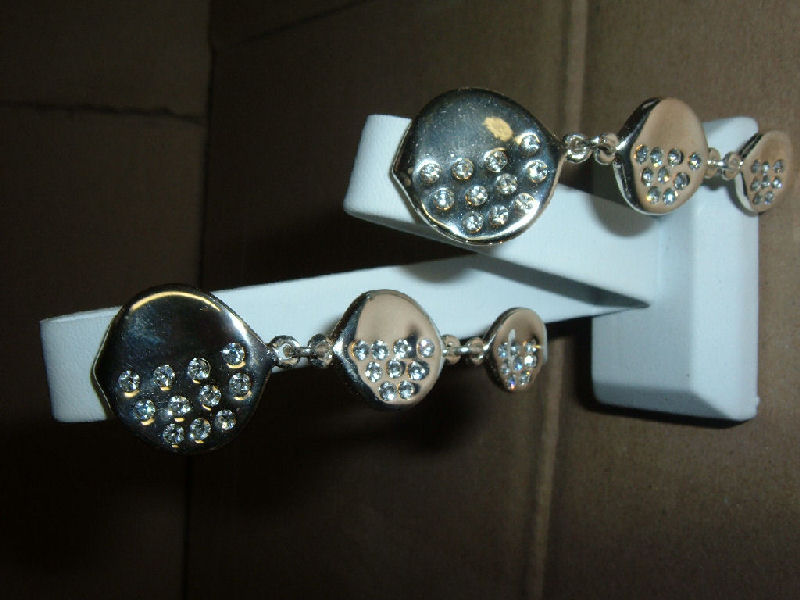 Destockage boucle d'oreille argent et zirconium