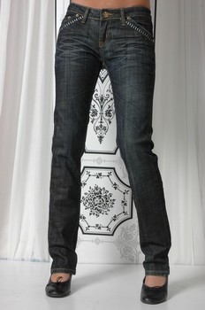 Destockage r�f 2581 - jean poche strass 3A448-2
