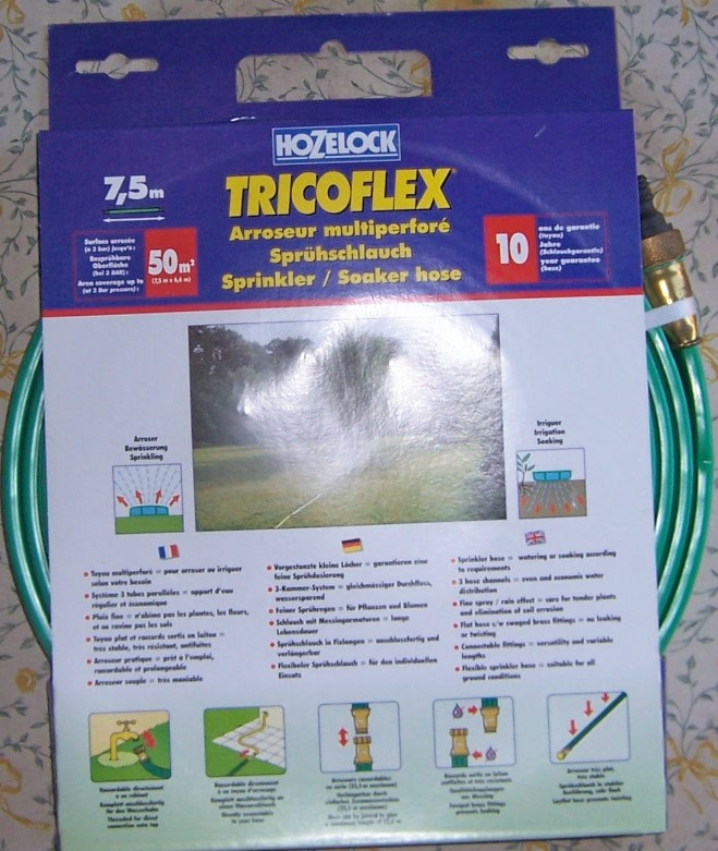 Destockage TUYAU D'ARROSAGE PERCE 7.5 M TRICOFLEX