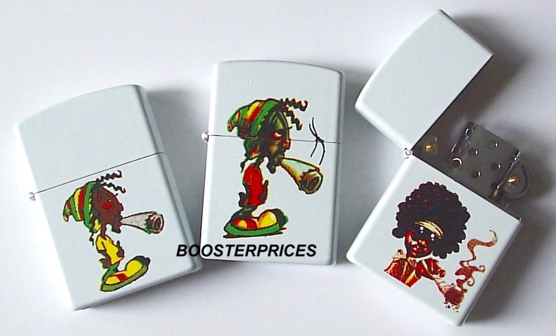 Destockage BRIQUET ESSENCE MOTIFS RASTAMAN - 0,85 CENTS 