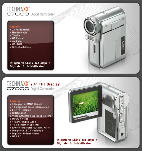 Fournisseur Cam�scope Technaxx C7000, Grossiste Cam�scope Technaxx C7000, Destockage Cam�scope Technaxx C7000