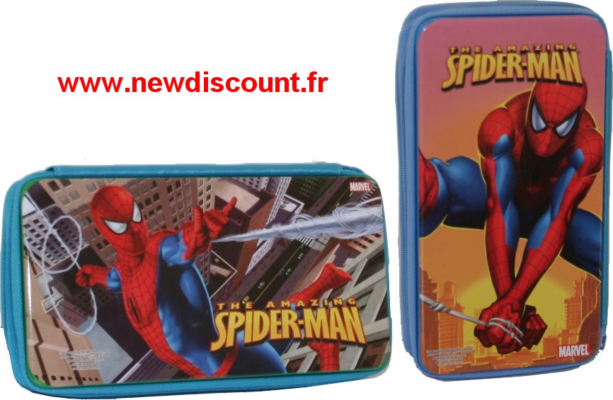 Destockage Plumier m�tal spiderman ou trousse spiderman