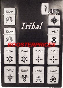 Destockage BRIQUET ESSENCE MOTIFS TRIBAL - 0,85 CENTS