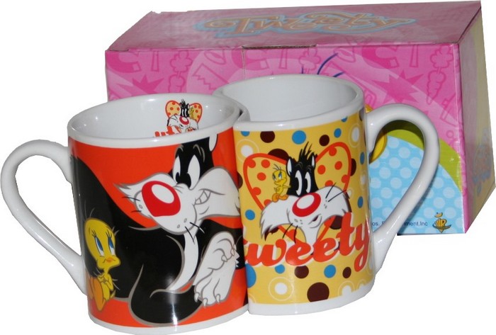 Destockage Mugs imbriqu�s Coeur Titi