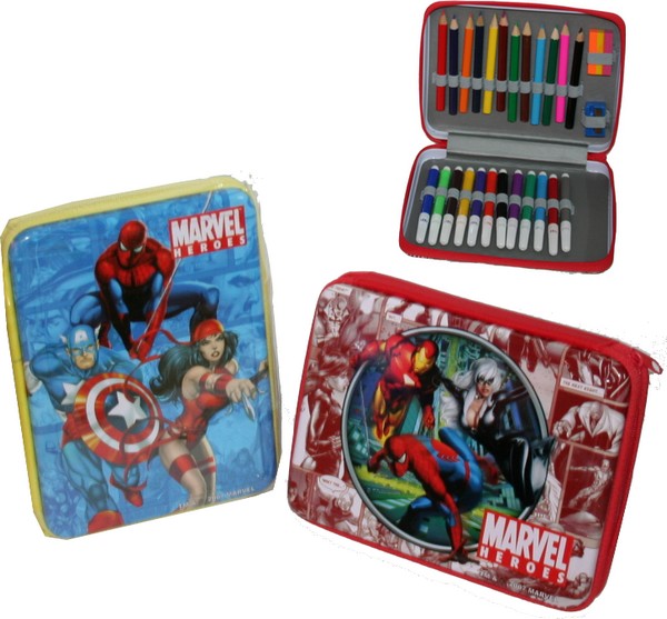 Destockage Plumier m�tal Spiderman garni