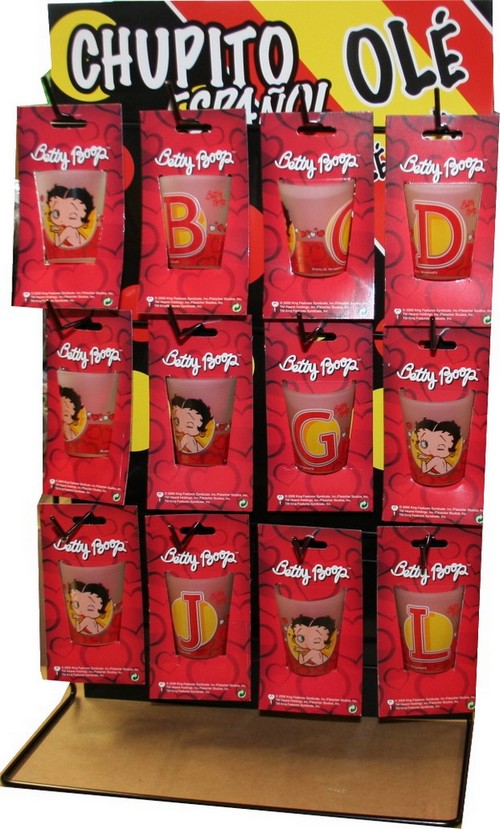 Destockage Verre Betty Boop alphabet