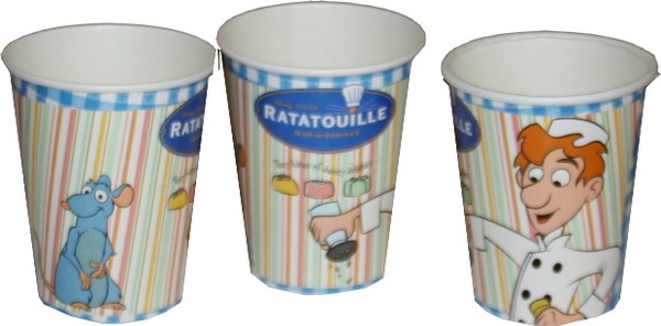 Destockage Verre jetable Ratatouille Disney