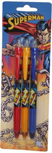 Destockage Blister de 3 stylos Superman
