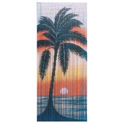 Destockage Rideau Bambou Palmier Coucher de Soleil
