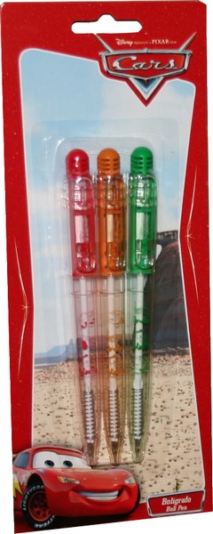 Destockage Blister de 3 stylos Cars Disney