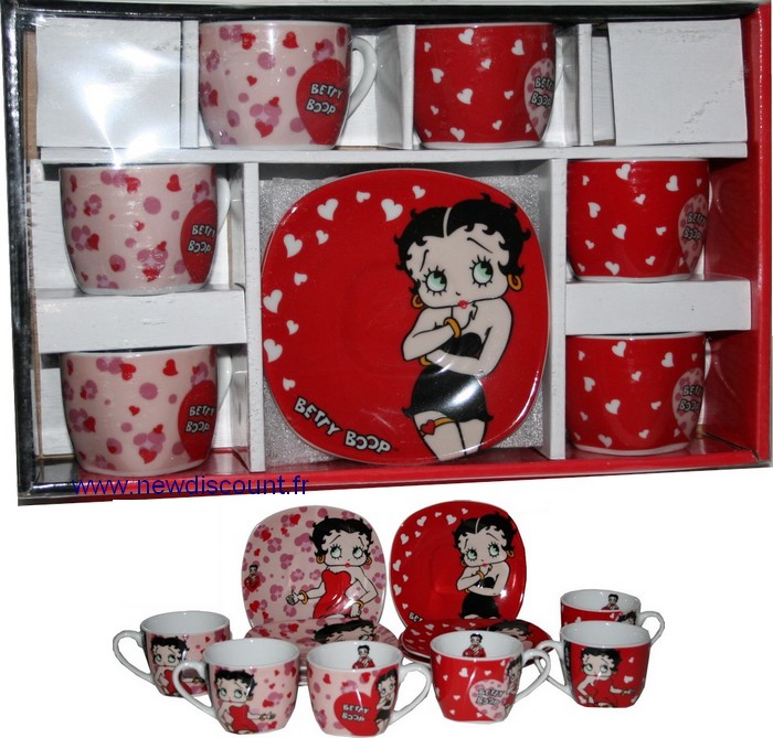 Service tasses Betty Boop 