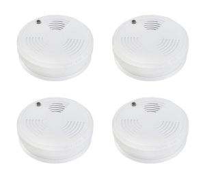 Lot de 4 Détecteurs Avertisseurs Autonomes de Fumée Optique