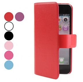 Housse en cuir PU avec fente pour carte pour l'iPhone 5