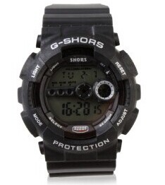 Imperméable à l'eau seule montre sportive arrêt numérique mouvement automatique avec éclairage de...