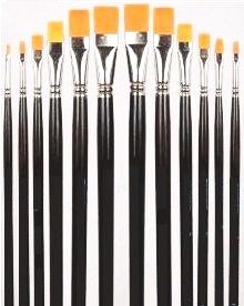 Pinceaux - du n°1 au n°12- manche bois