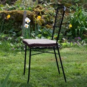 CHAISES DE JARDIN ARMAND MÉTAL (LOT DE 2)