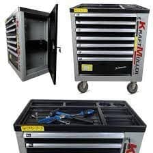 SERVANTE D'ATELIER 7/7 Tiroirs, 90KG, GRIS, 591 pièces PRO KRAFTMULLER