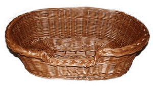 Niche à chien en osier