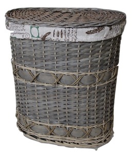 Lot de 3 coffres a linge en osier ovales