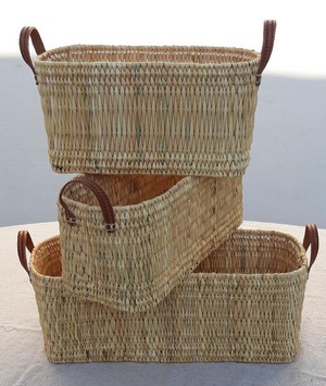 Lot de 3 corbeilles de rangement