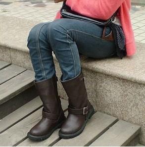 Boots à boucles Brun