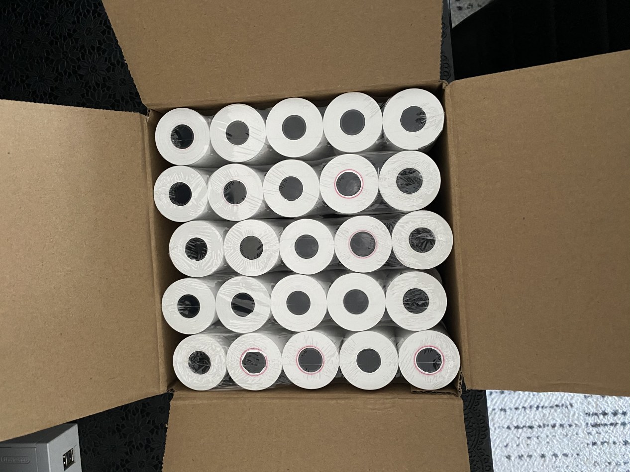 50 Rouleaux tpe - Bobine de papier thermique pour carte e