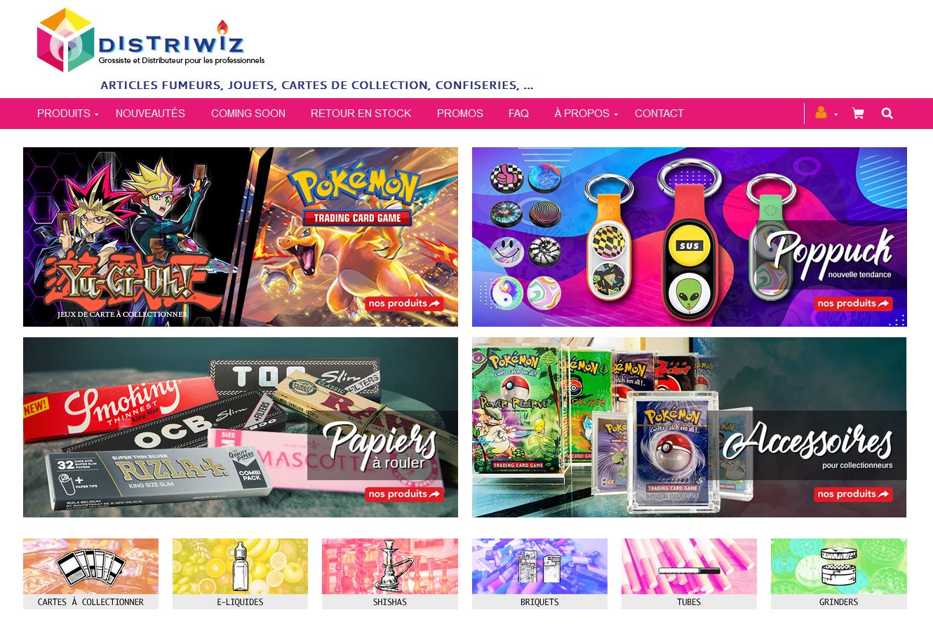 VOTRE GROSSISTE POKEMON et PRODUITS PIPIERS Destockage