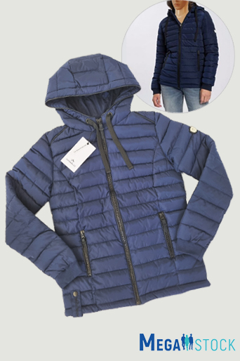 Blouson Matelassé Femme Hiver - Veste épaisse à Capuche - Coupe-vent Décontractée - Taille Grande