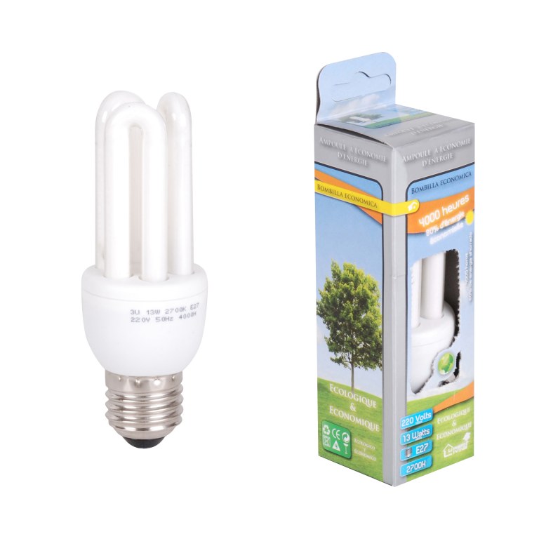 Lot AMPOULE ECO ENERGIE 3 TUBES 13W E14 Destockage Grossiste