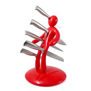 Set Couteaux Porte Couteaux Voodoo (rouge ou noir)