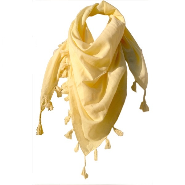 Lot De 12 écharpes De Fête Jaune Clair - 9,5x78 Cm - Vierges Pour Personnalisation