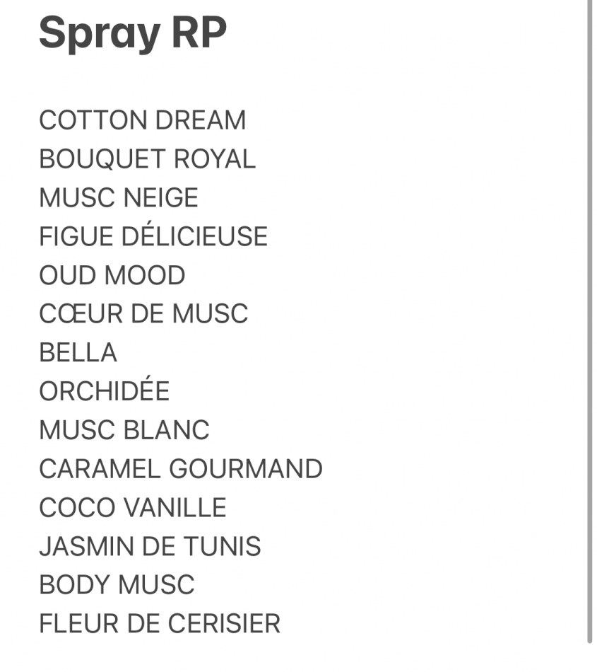SPRAYS RP Cotton frais Cotton dream Destockage Grossiste