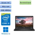 Dell Latitude 5490 - Windows 11 - i5 8Go 480Go SSD - 14 - Webcam - Ordinateur Portable...