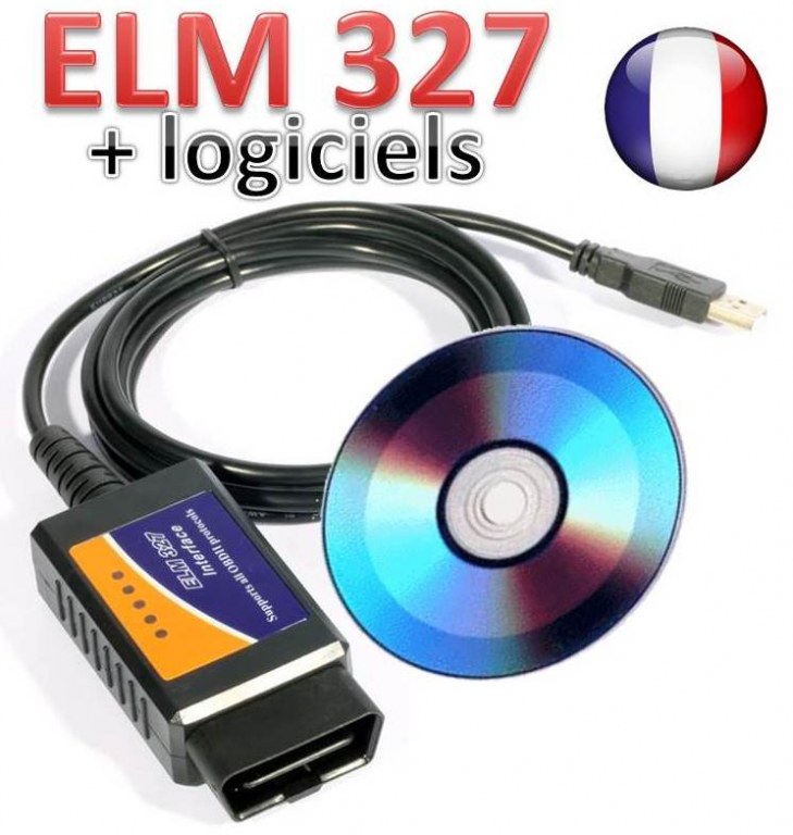 Interface ELM 327 USB Câble Diagnostique AUTO LOGICIEL EN FRANCAIS 