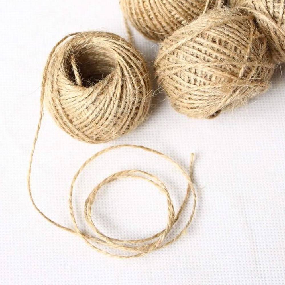 Corde De Jute Naturelle 100m - 1.2mm D'épaisseur - Pour Emballage, Décoration, DIY