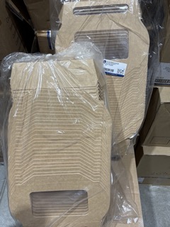 BOÎTES AVEC FENÊTRE POUR SALADE 900 ML - 30 oz 391 G/M2 + PE 20x12x5 CM MARRON CARTON...
