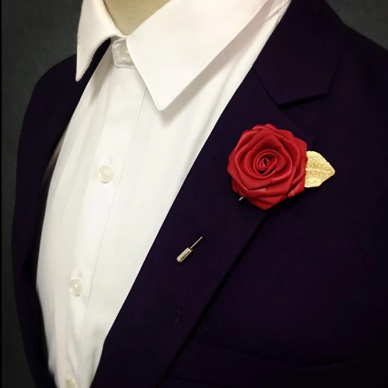 Bijoux, broche costume Rose, cérémonie de mariage - Hommes Destockage