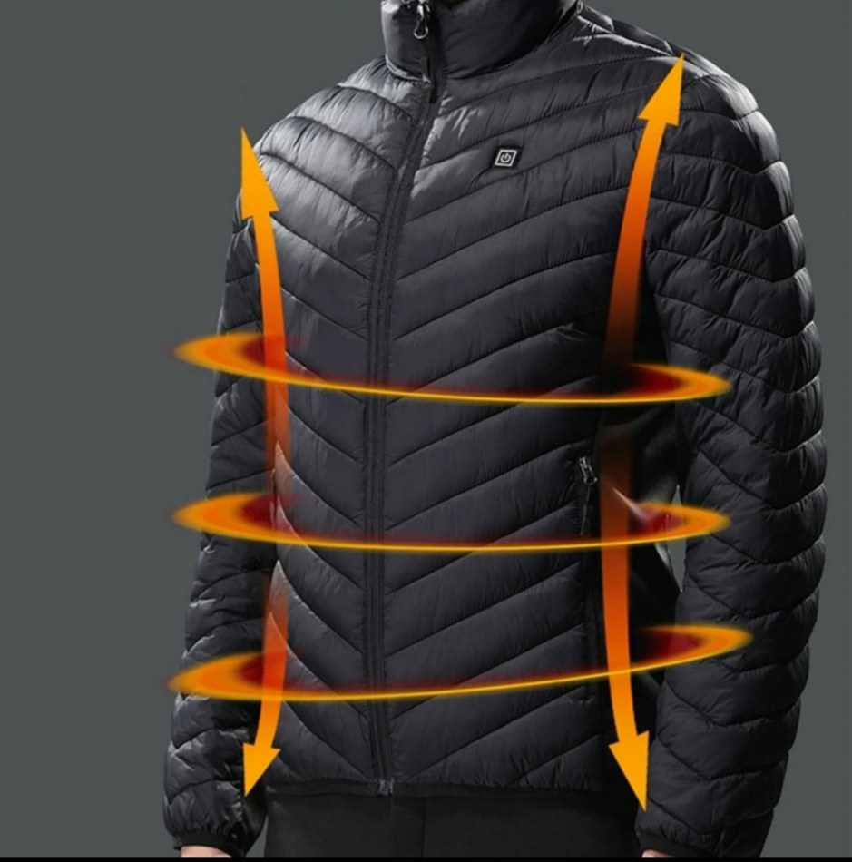 doudoune chauffante avec batterie incluse