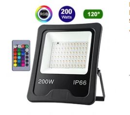 Projecteur LED extérieur RGB - Série PAD - 200 Watts - 18 000 Lumens - 90 Lumens/Watt...