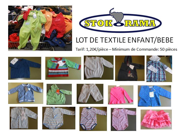 lot revendeur-palette Complète De 200 Pièces  Textiles Baby/Enfants Neuf