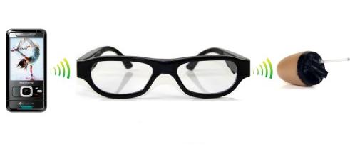 Kit lunettes bluetooth avec oreillette espion Destockage Grossiste