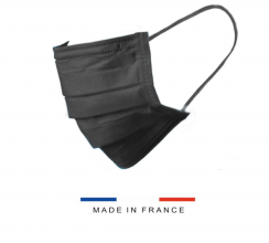 Masque chirurgicaux Noir type iir français EN14683:2019