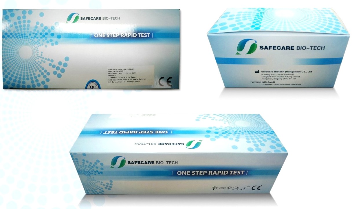 Test rapide antigène Covid 19 Safecare BioTech x 25 à partir de 91
