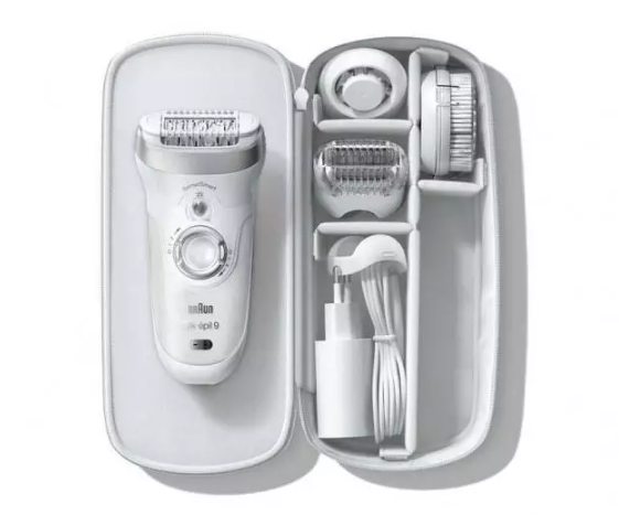 BRAUN Épilateur Wet & Dry Silk-épil 9 SkinSpa SensoSmart™ et 5 accessoires