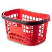 Paniers à main plastiques 1 poignée 26L Rouge