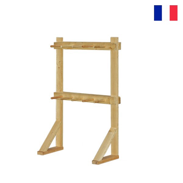 Rack à Ski Mural en Bois 1m Loisirs Equipements Destockage Grossiste