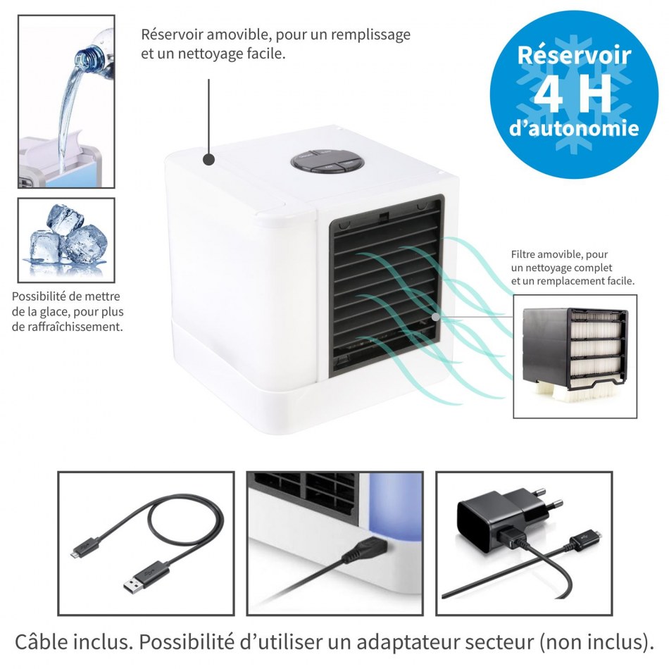 Rafraichisseur D Air Portable 12v 230v Spécial Véhicules De Loisirs