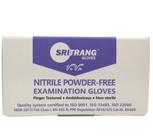 GANTS NITRILES BLEUS NON POUDRES