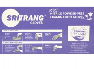 GANTS NITRILES BLEUS NON POUDRES