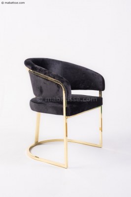 Chaise salon velours